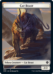 Elf Warrior // Cat Beast Double-Sided Token [Starter Commander Decks] | Deep Dive Games St. Marys