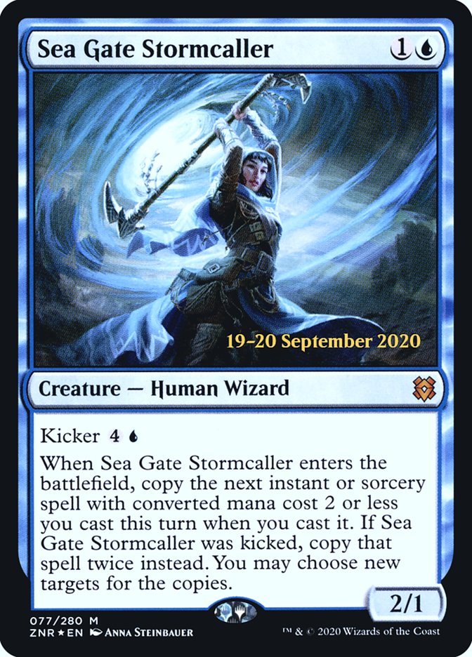 Sea Gate Stormcaller [Zendikar Rising Prerelease Promos] | Deep Dive Games St. Marys