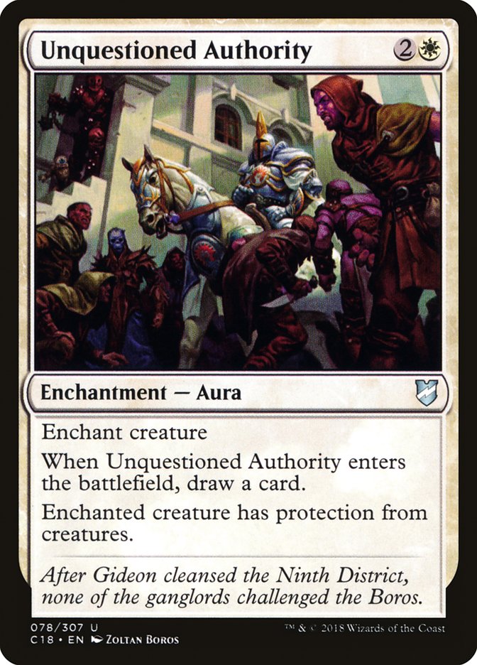 Unquestioned Authority [Commander 2018] | Deep Dive Games St. Marys