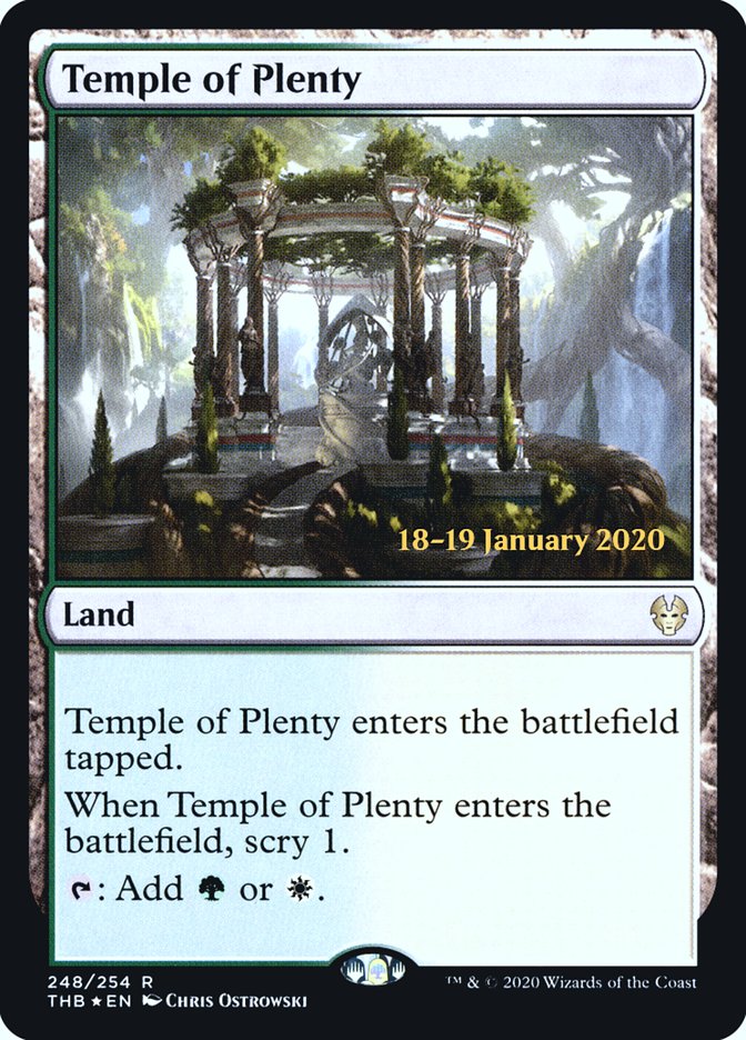 Temple of Plenty [Theros Beyond Death Prerelease Promos] | Deep Dive Games St. Marys