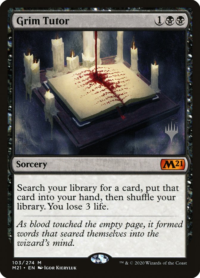 Grim Tutor (Promo Pack) [Core Set 2021 Promos] | Deep Dive Games St. Marys