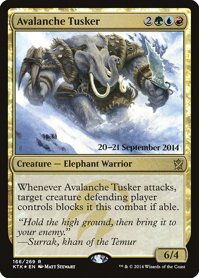 Avalanche Tusker [Khans of Tarkir Prerelease Promos] | Deep Dive Games St. Marys