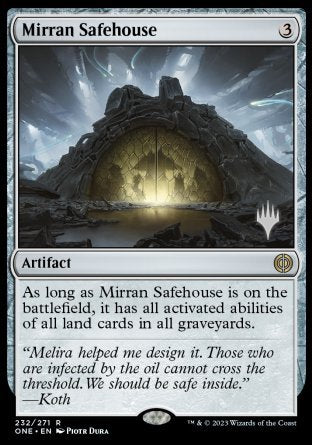 Mirran Safehouse (Promo Pack) [Phyrexia: All Will Be One Promos] | Deep Dive Games St. Marys