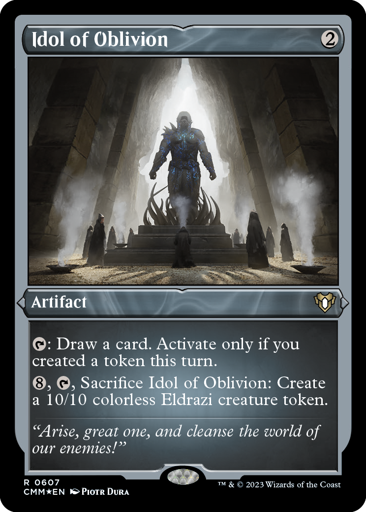 Idol of Oblivion (Foil Etched) [Commander Masters] | Deep Dive Games St. Marys