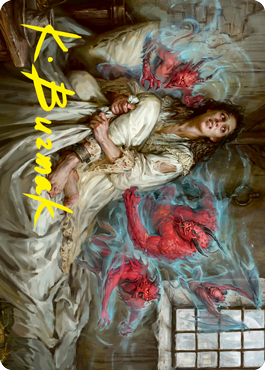 Eruth, Tormented Prophet Art Card (Gold-Stamped Signature) [Innistrad: Crimson Vow Art Series] | Deep Dive Games St. Marys