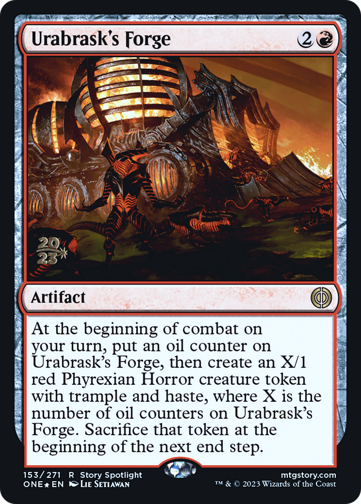 Urabrask's Forge [Phyrexia: All Will Be One Prerelease Promos] | Deep Dive Games St. Marys