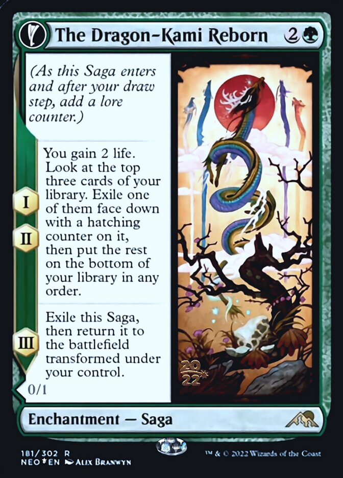 The Dragon-Kami Reborn // Dragon-Kami's Egg [Kamigawa: Neon Dynasty Prerelease Promos] | Deep Dive Games St. Marys