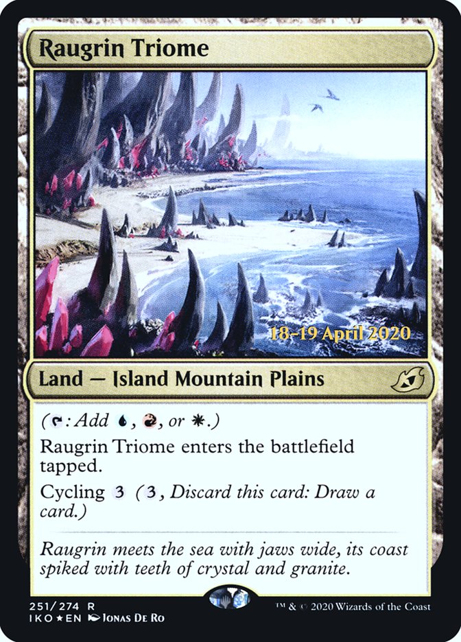 Raugrin Triome [Ikoria: Lair of Behemoths Prerelease Promos] | Deep Dive Games St. Marys