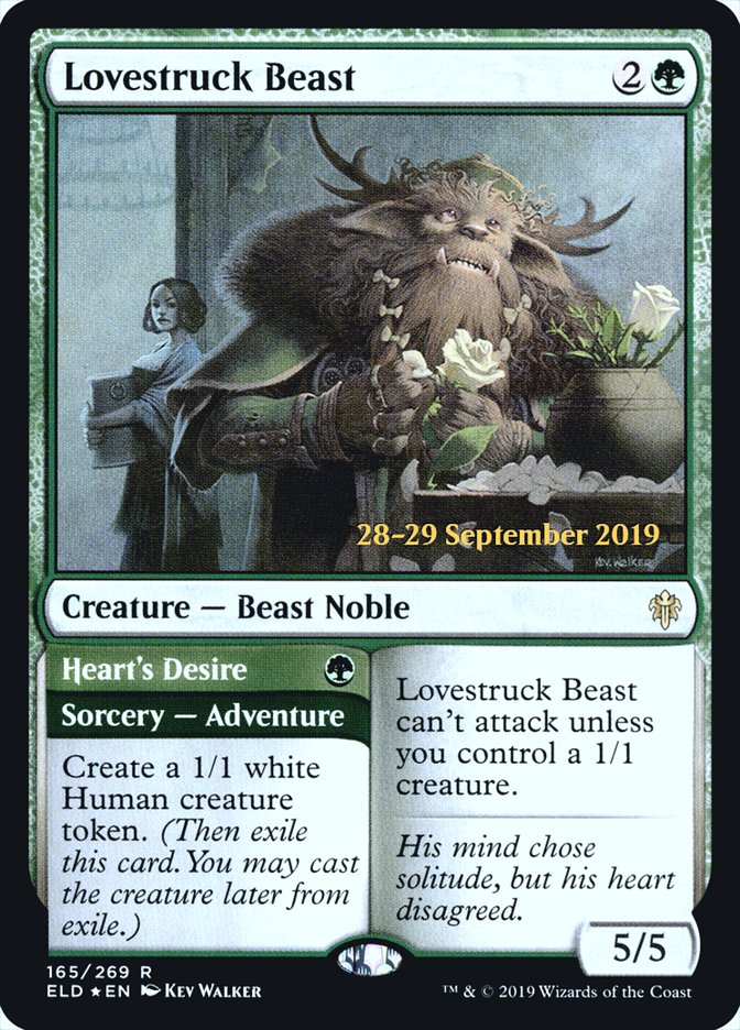 Lovestruck Beast // Heart's Desire [Throne of Eldraine Prerelease Promos] | Deep Dive Games St. Marys