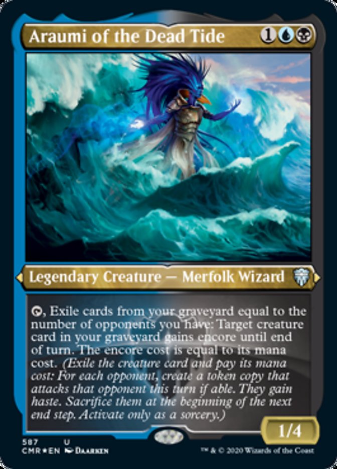 Araumi of the Dead Tide (Etched) [Commander Legends] | Deep Dive Games St. Marys