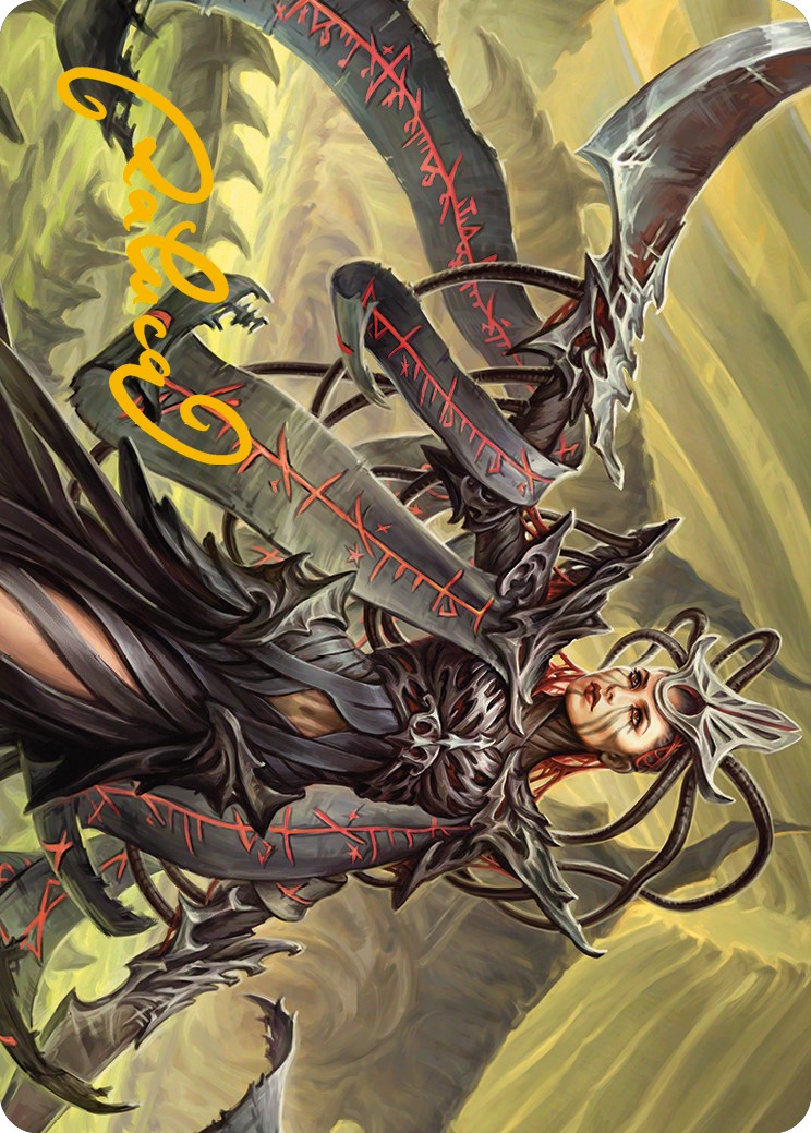 Testament Bearer Art Card (Gold-Stamped Signature) [Phyrexia: All Will Be One Art Series] | Deep Dive Games St. Marys