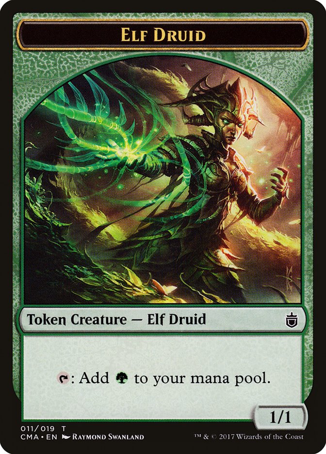 Elf Druid Token [Commander Anthology Tokens] | Deep Dive Games St. Marys