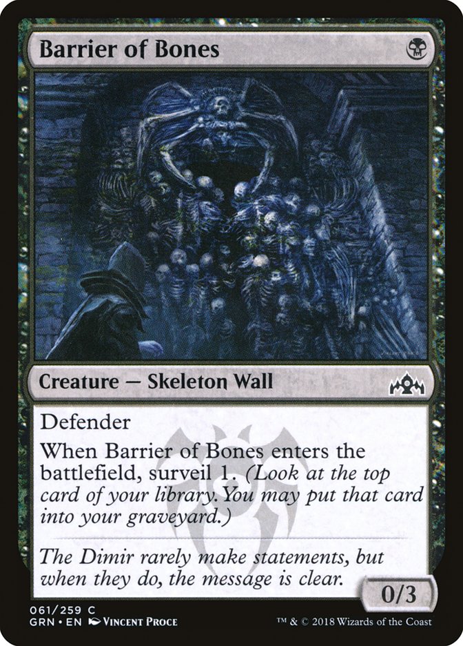 Barrier of Bones [Guilds of Ravnica] | Deep Dive Games St. Marys