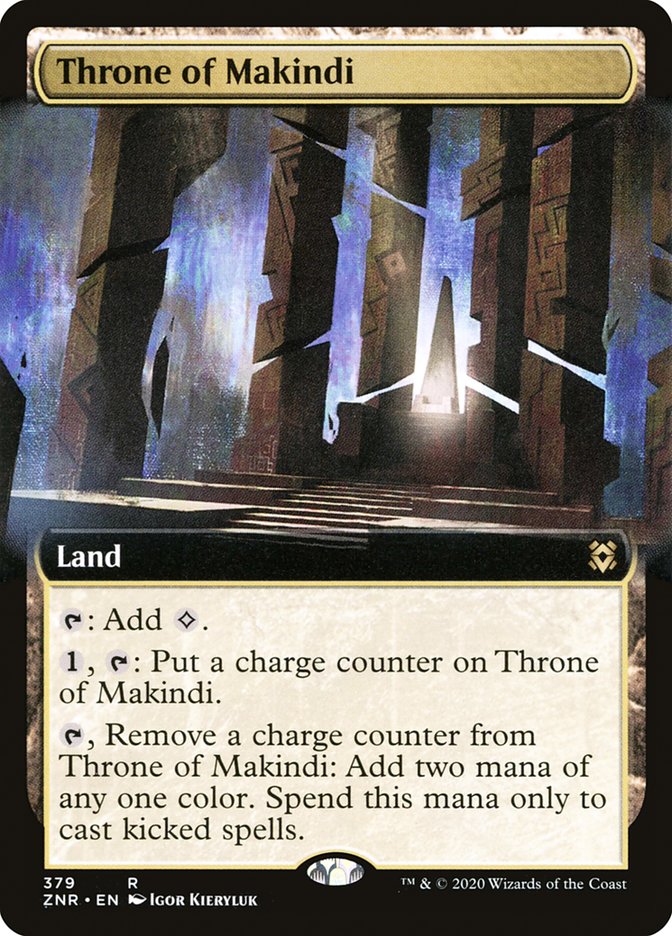 Throne of Makindi (Extended Art) [Zendikar Rising] | Deep Dive Games St. Marys