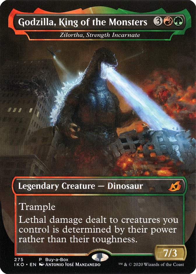 Zilortha, Strength Incarnate - Godzilla, King of the Monsters (Buy-A-Box) [Ikoria: Lair of Behemoths Promos] | Deep Dive Games St. Marys