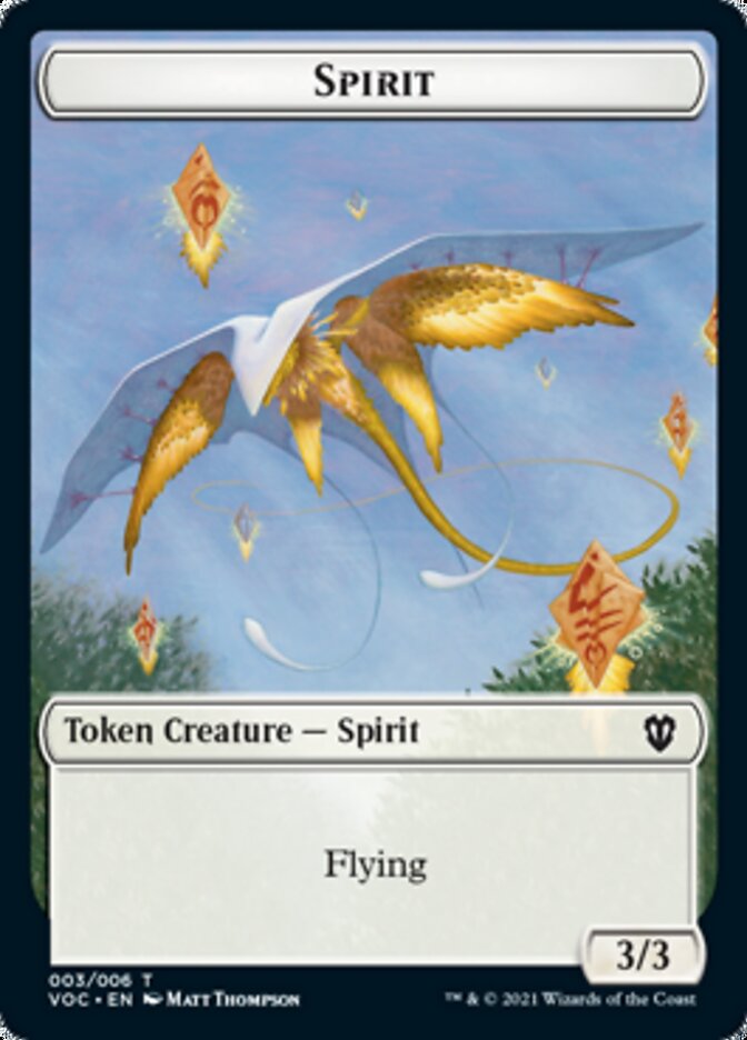 Spirit (003) // Thopter Double-Sided Token [Innistrad: Crimson Vow Commander Tokens] | Deep Dive Games St. Marys