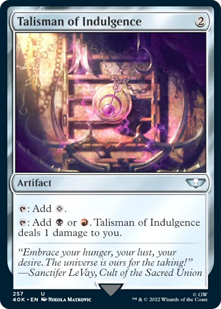 Talisman of Indulgence (Surge Foil) [Warhammer 40,000] | Deep Dive Games St. Marys