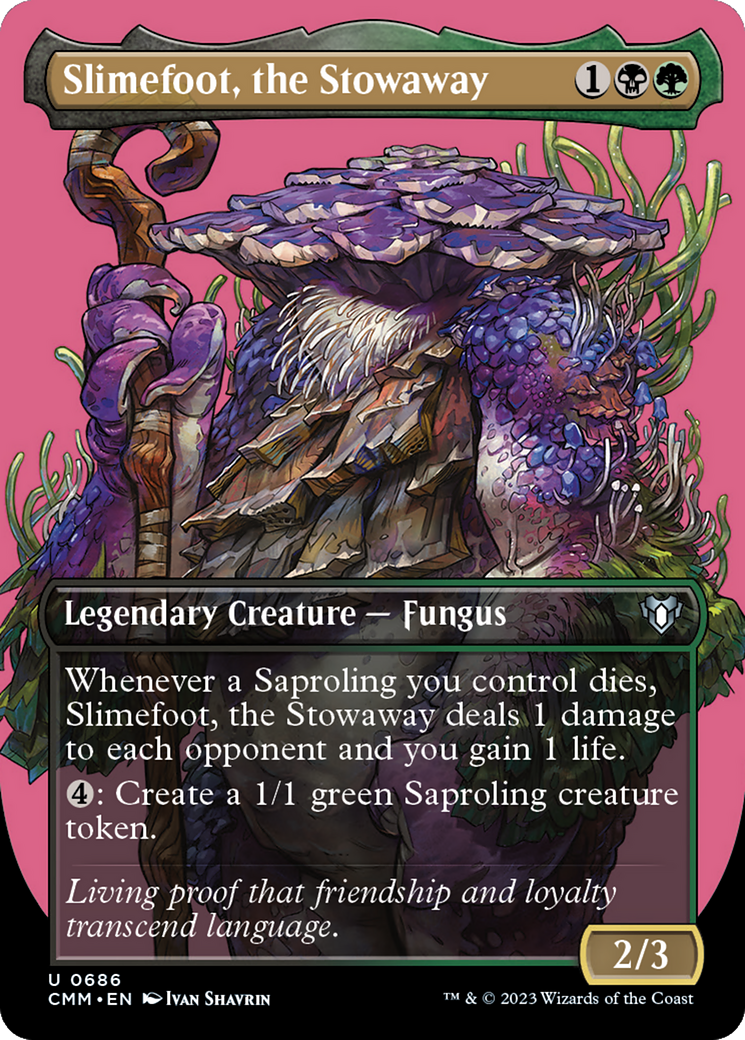 Slimefoot, the Stowaway (Borderless Profile) [Commander Masters] | Deep Dive Games St. Marys