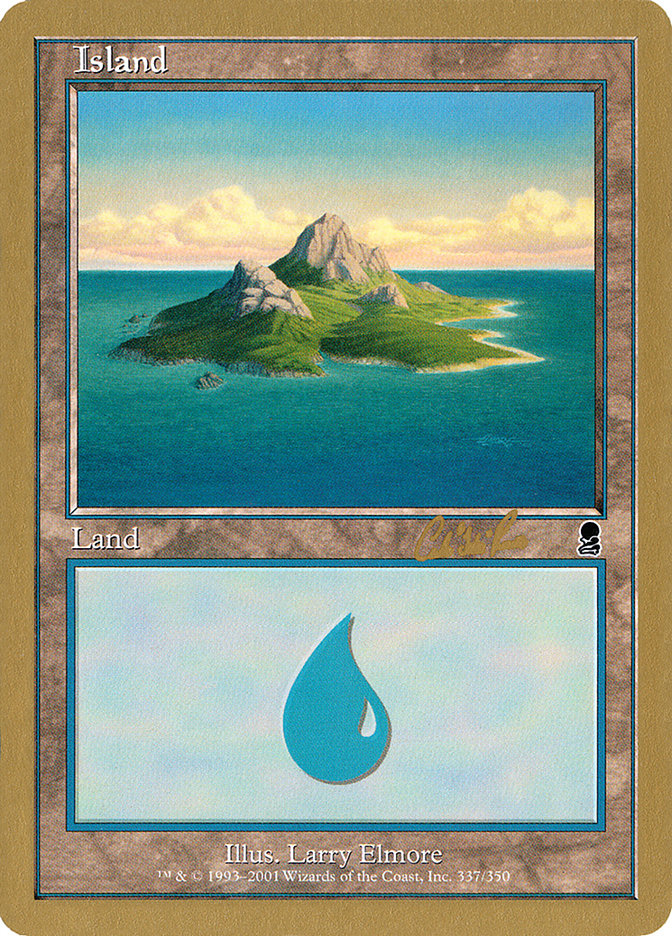 Island (cr337a) (Carlos Romao) [World Championship Decks 2002] | Deep Dive Games St. Marys