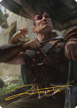 Minsc & Boo, Timeless Heroes Art Card (38) (Gold-Stamped Signature) [Commander Legends: Battle for Baldur's Gate Art Series] | Deep Dive Games St. Marys