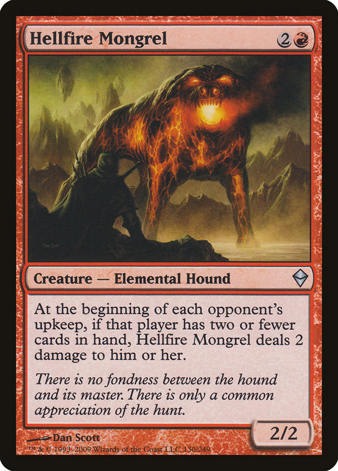 Hellfire Mongrel [Zendikar] | Deep Dive Games St. Marys