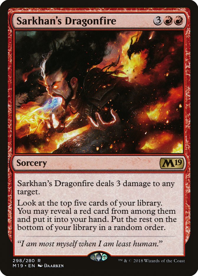 Sarkhan's Dragonfire [Core Set 2019] | Deep Dive Games St. Marys