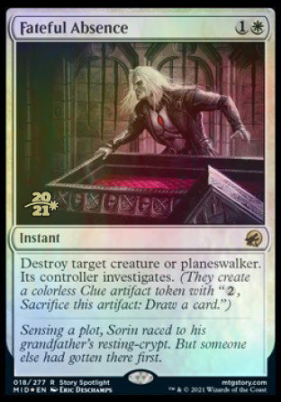 Fateful Absence [Innistrad: Midnight Hunt Prerelease Promos] | Deep Dive Games St. Marys