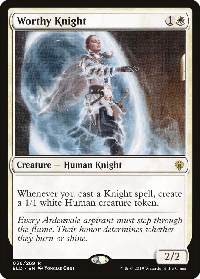 Worthy Knight (Promo Pack) [Throne of Eldraine Promos] | Deep Dive Games St. Marys