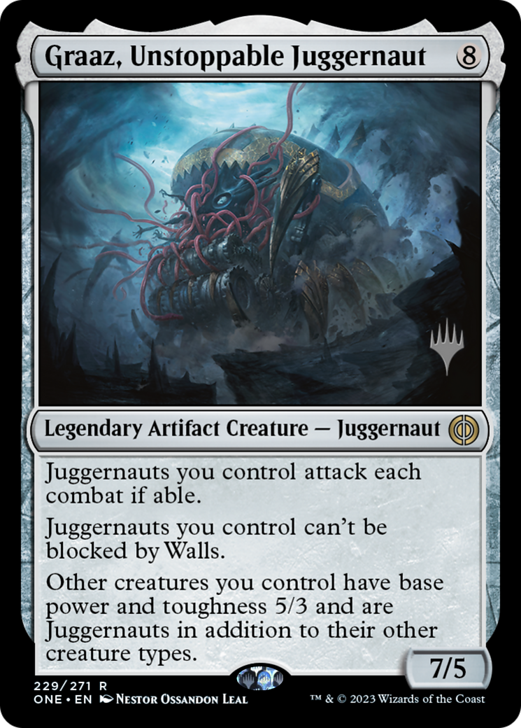 Graaz, Unstoppable Juggernaut (Promo Pack) [Phyrexia: All Will Be One Promos] | Deep Dive Games St. Marys