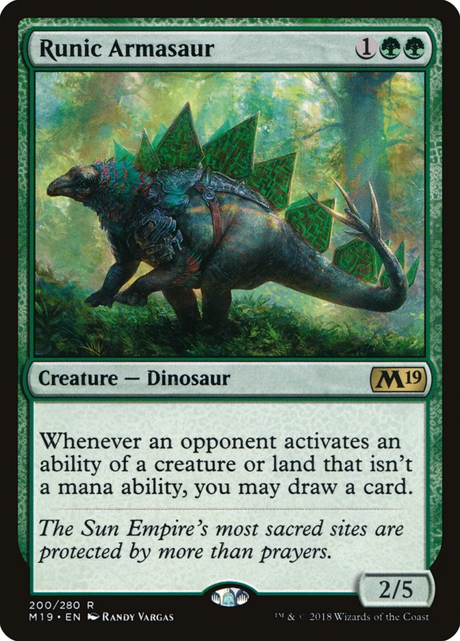 Runic Armasaur [Core Set 2019] | Deep Dive Games St. Marys