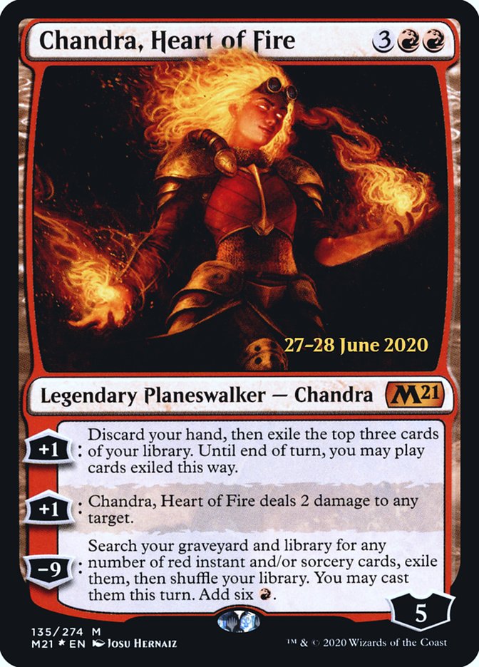 Chandra, Heart of Fire [Core Set 2021 Prerelease Promos] | Deep Dive Games St. Marys