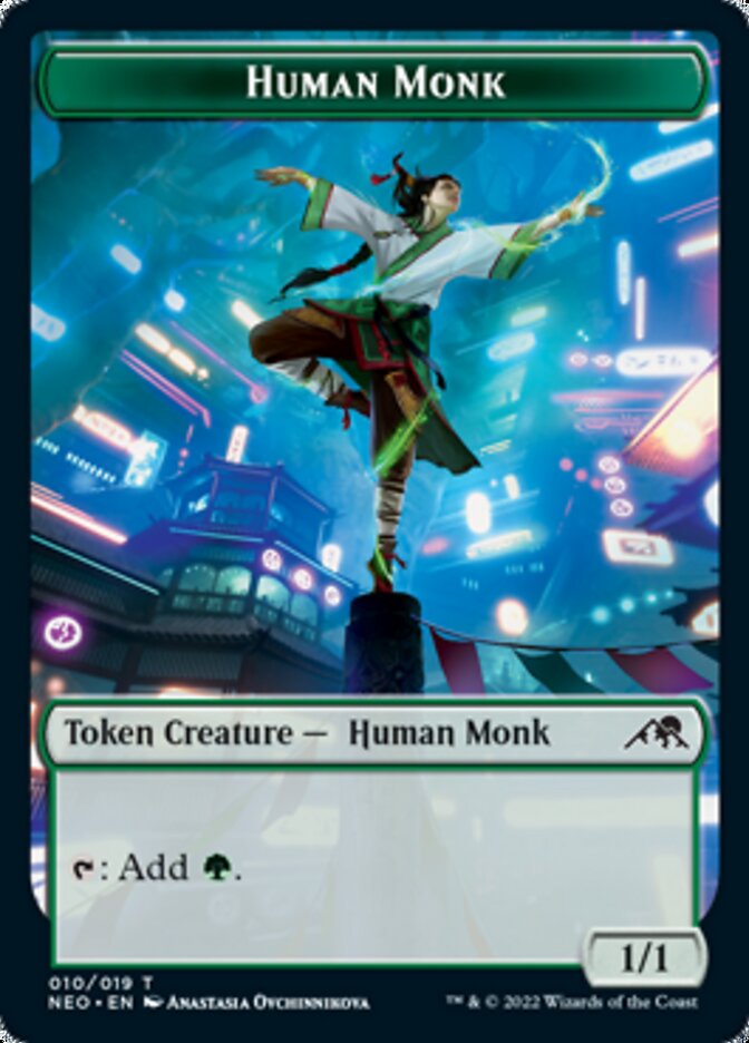 Human Monk Token [Kamigawa: Neon Dynasty Tokens] | Deep Dive Games St. Marys