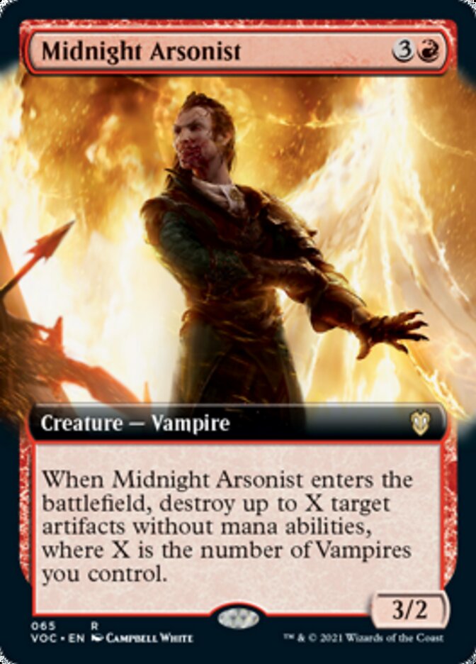 Midnight Arsonist (Extended Art) [Innistrad: Crimson Vow Commander] | Deep Dive Games St. Marys