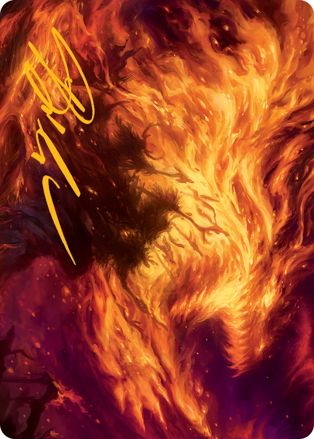 Stoke the Flames Art Card (Gold-Stamped Signature) [March of the Machine Art Series] | Deep Dive Games St. Marys