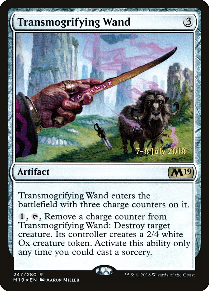 Transmogrifying Wand [Core Set 2019 Prerelease Promos] | Deep Dive Games St. Marys