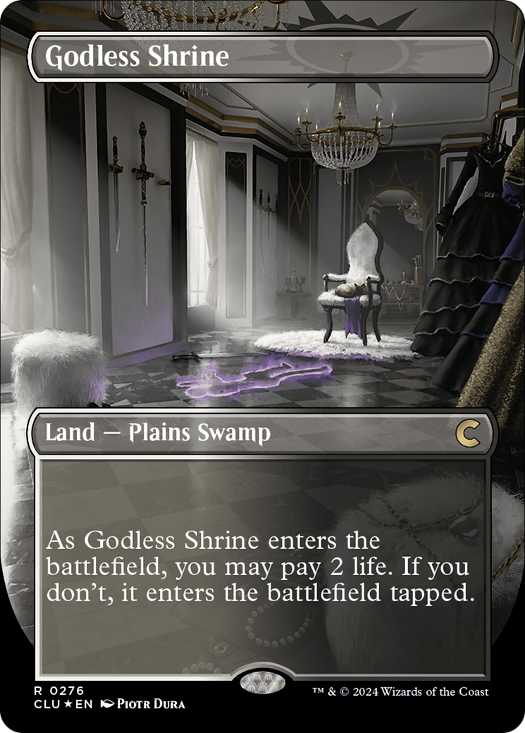 Godless Shrine (Borderless) [Ravnica: Clue Edition] | Deep Dive Games St. Marys