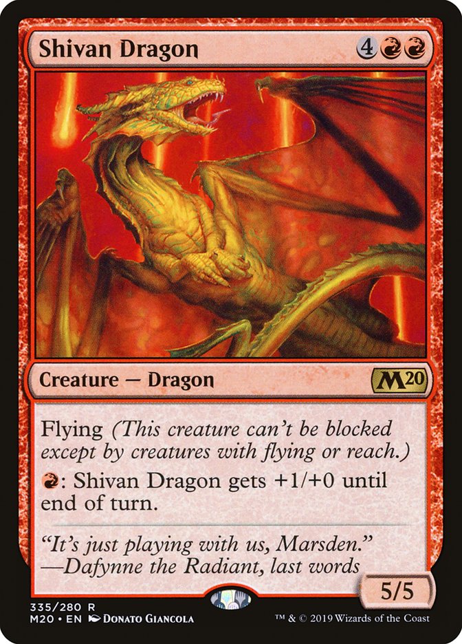 Shivan Dragon [Core Set 2020] | Deep Dive Games St. Marys