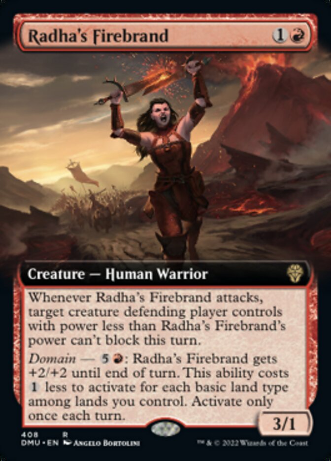 Radha's Firebrand (Extended Art) [Dominaria United] | Deep Dive Games St. Marys