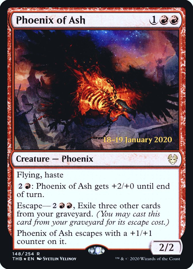 Phoenix of Ash [Theros Beyond Death Prerelease Promos] | Deep Dive Games St. Marys