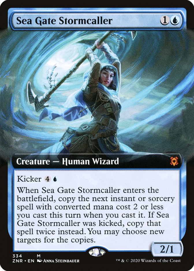 Sea Gate Stormcaller (Extended Art) [Zendikar Rising] | Deep Dive Games St. Marys