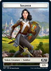 Soldier // Treasure Double-Sided Token [Core Set 2021 Tokens] | Deep Dive Games St. Marys