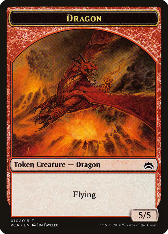 Dragon // Saproling Double-Sided Token [Planechase Anthology Tokens] | Deep Dive Games St. Marys