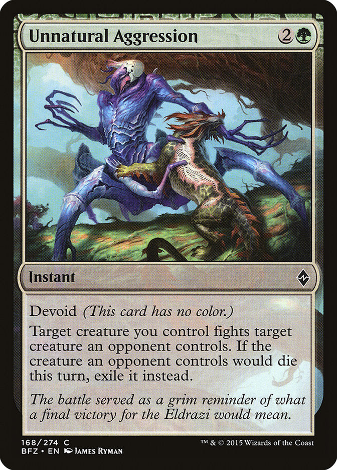 Unnatural Aggression [Battle for Zendikar] | Deep Dive Games St. Marys