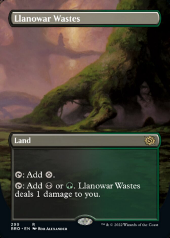 Llanowar Wastes (Borderless Alternate Art) [The Brothers' War] | Deep Dive Games St. Marys