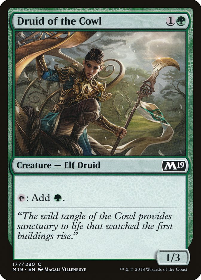 Druid of the Cowl [Core Set 2019] | Deep Dive Games St. Marys