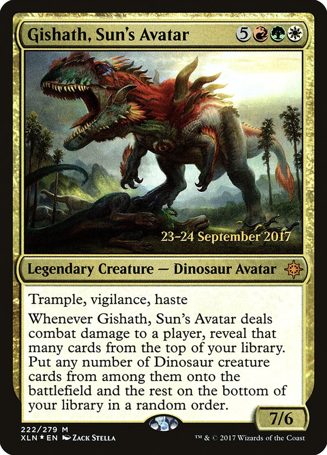 Gishath, Sun's Avatar [Ixalan Prerelease Promos] | Deep Dive Games St. Marys