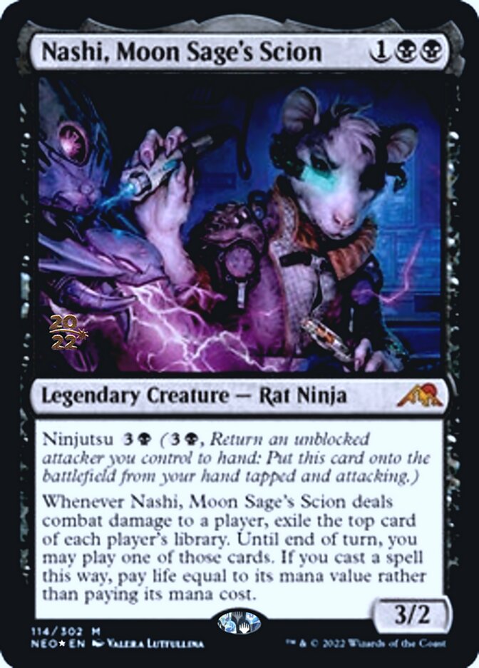 Nashi, Moon Sage's Scion [Kamigawa: Neon Dynasty Prerelease Promos] | Deep Dive Games St. Marys