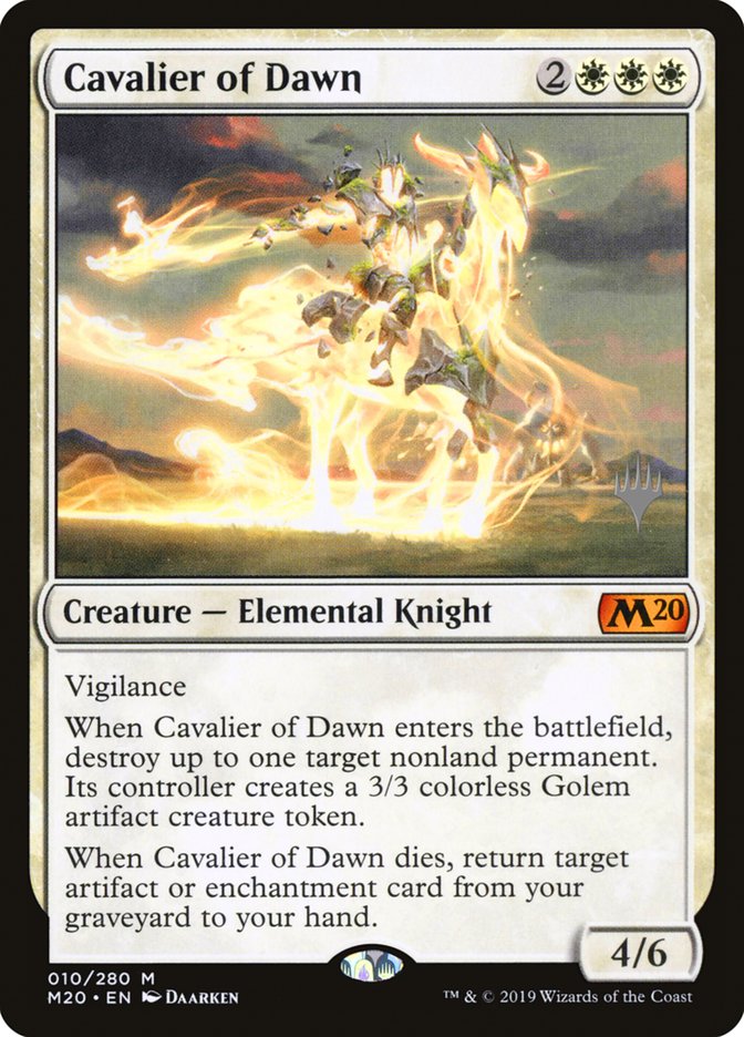 Cavalier of Dawn (Promo Pack) [Core Set 2020 Promos] | Deep Dive Games St. Marys