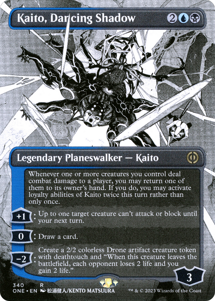 Kaito, Dancing Shadow (Borderless Manga) [Phyrexia: All Will Be One] | Deep Dive Games St. Marys