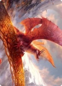 Goldspan Dragon Art Card [Kaldheim Art Series] | Deep Dive Games St. Marys